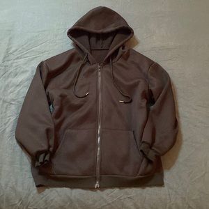 Black Zip Up Hoodie Large